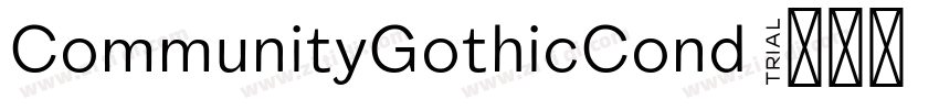 CommunityGothicCond 字体转换